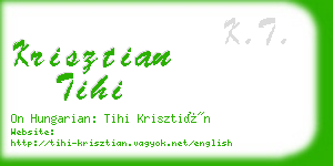 krisztian tihi business card